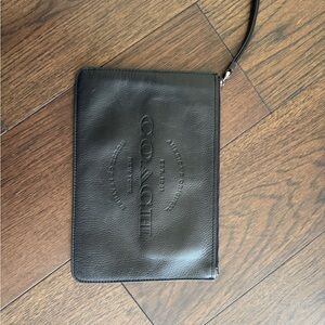 Coach Black Leather wristlet